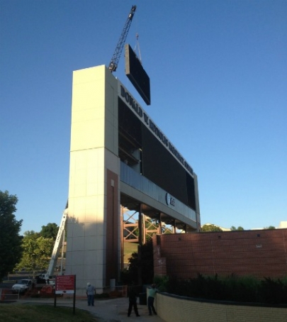 Installation Begins On New Razorback Stadium Video Board