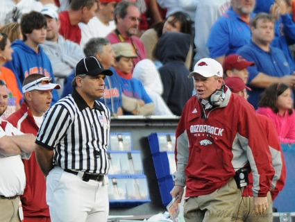 Questionable calls at Florida in 2009 cost the Razorbacks a win and drew the ire of then coach Bobby Petrino.