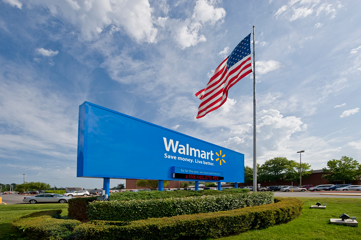 Walmart Wal Mart Headquarters Sign Flag 455 