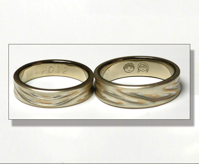 Engraved wedding rings bands