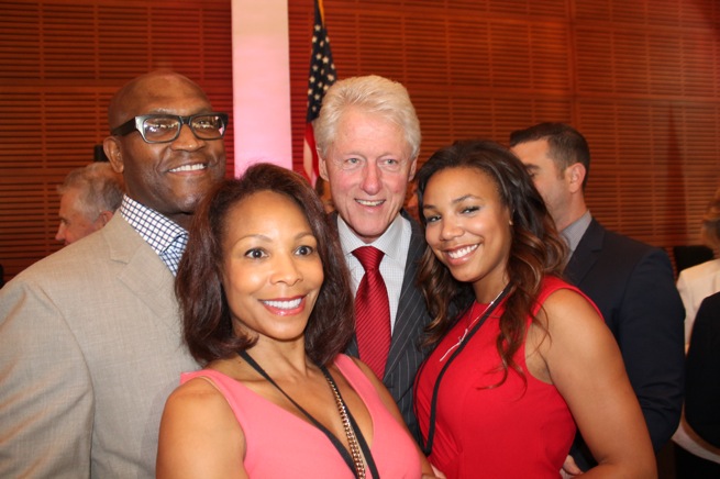 President Bill Clinton with Dr. Alonzo and Susan Reynolds, Sherra Armstrong