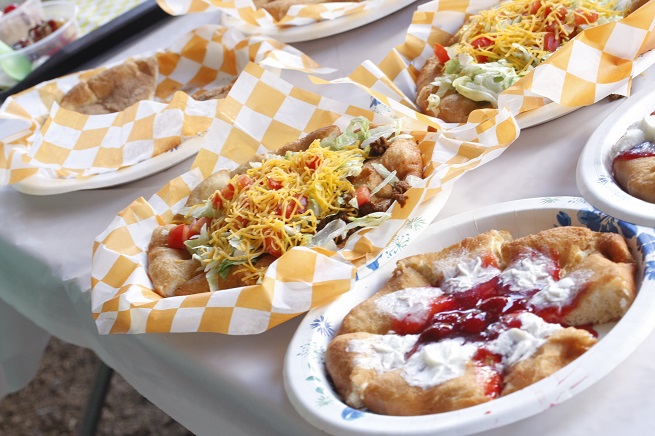 ... Apple Pie Funnel Cake and Meat on a Stick at the Arkansas State Fair