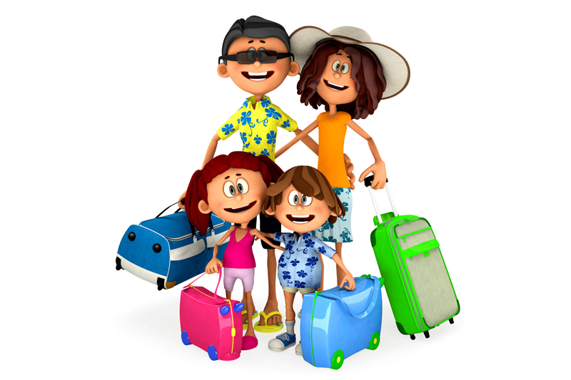 tourist family clipart