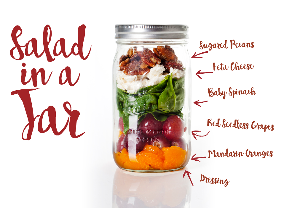 Drizzle a little dressing! Top off your salad with these mason jar