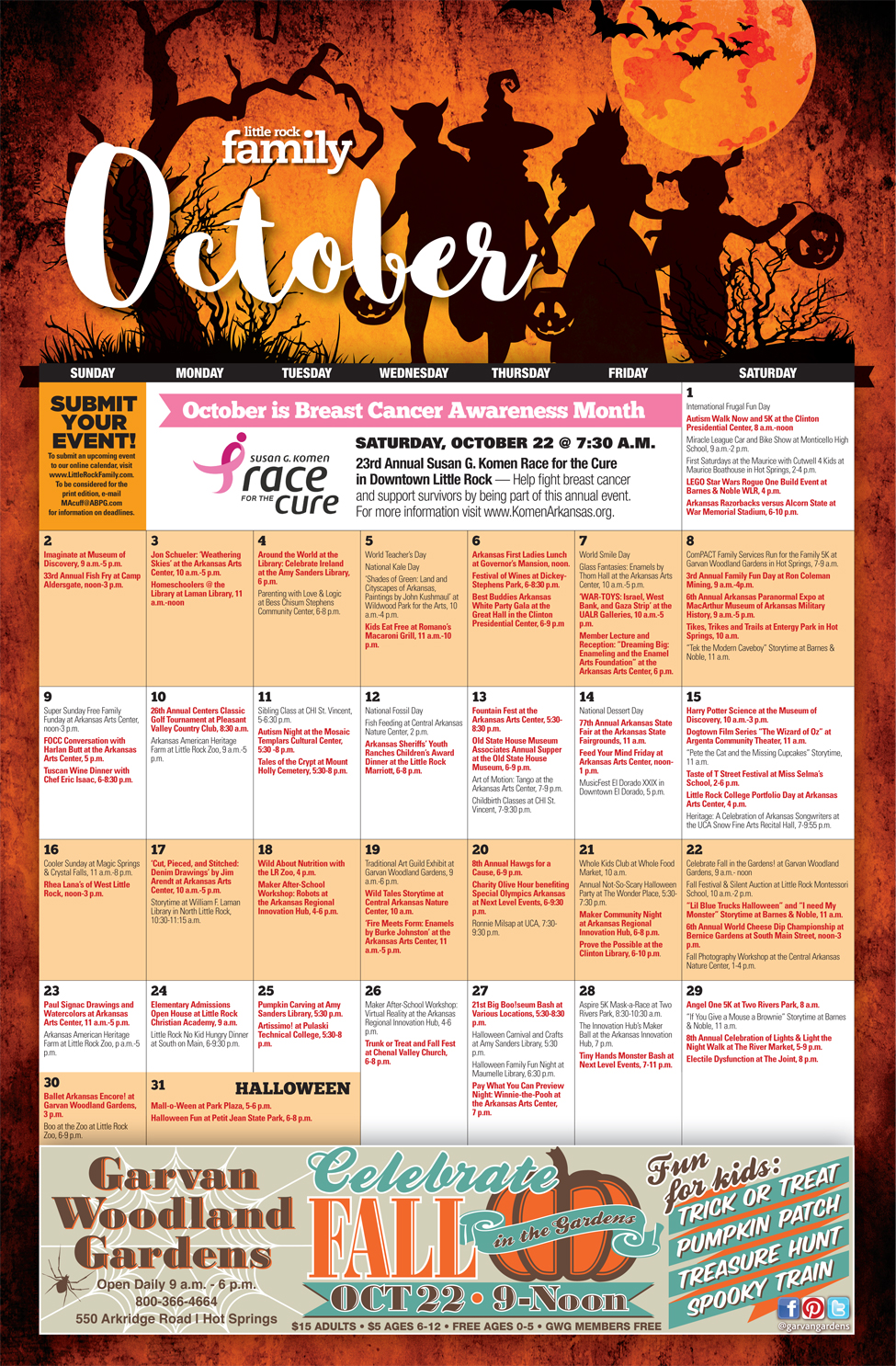 October Calendar: A Whole Month of Family Fun | Little Rock Family