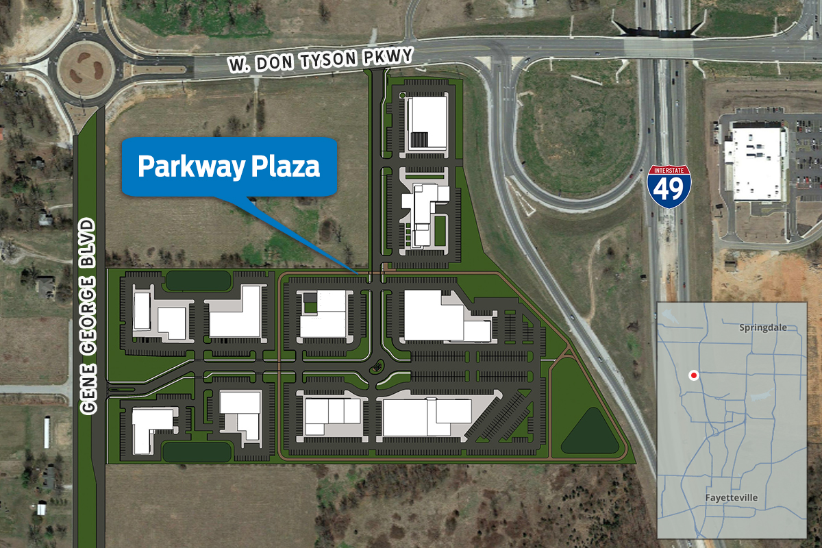 Update Parkway Plaza To Be Built On 27 Acres in Springdale Arkansas Business News