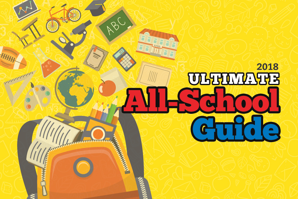 LR Family 2018 Ultimate All-School Guide title yellow
